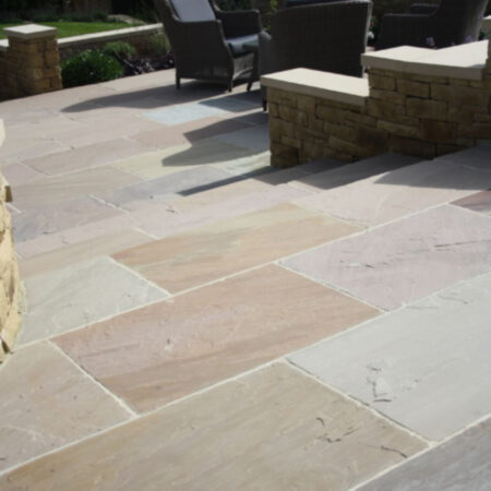 Bradstone Indian Stone Paving 22mm Calibrated - Sunset Buff